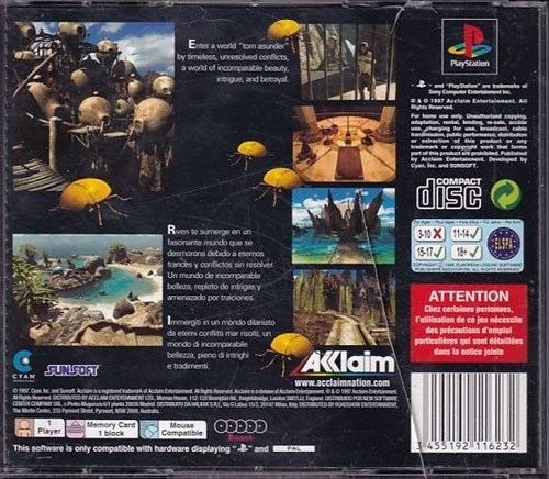 Riven The Sequel to Myst - PS1 (B Grade) (Genbrug)